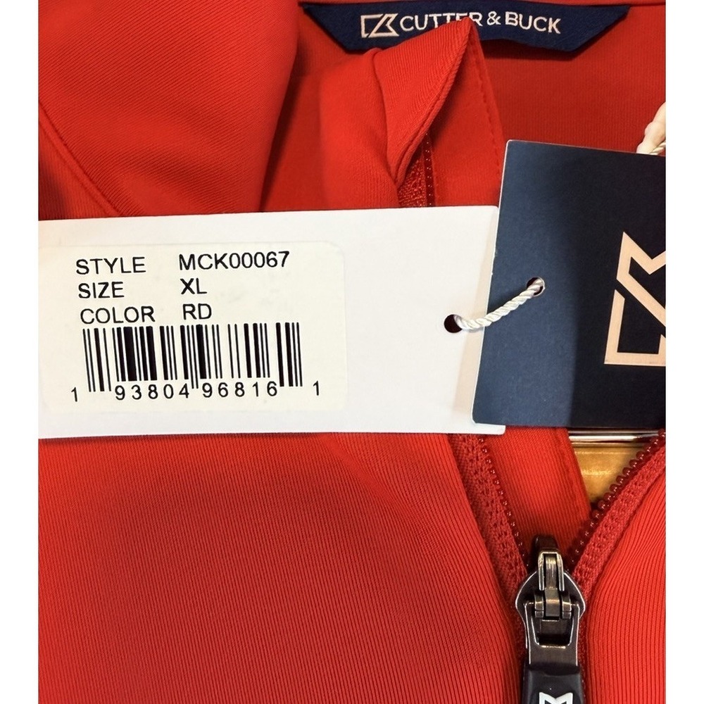 Cutter & Buck Milwaukee Tool 1/4 Zip Pullover Men's XL Red Performance Stretch - Picture 6 of 11